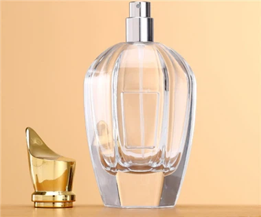 زجاجة عطر زجاجية شفافة سميكة القاع